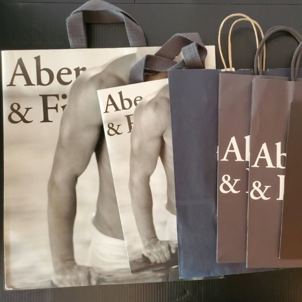 Abercrombie & Fitch Shopping Bags Lot Of 7